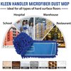 Kleen Handler Dust Mop, Looped-End, Blue, Microfiber, KHES-LEBDM-24 KHES-LEBDM-24